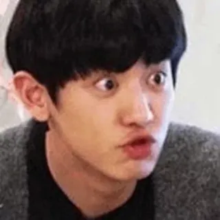 😳 kpop, réaction, drôle, mème, exo, chanyeol, park chanyeol, choqué telegram sticker