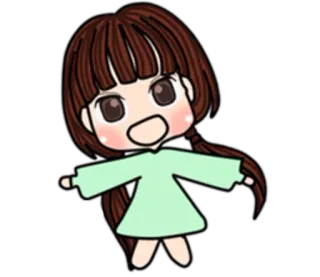 🐥 Desenho animado, Menina, Chibi, Anime, Fofo, Adesivo telegram sticker