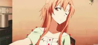 😕 Asuna Sword Art Online Anime, Ragazza, Personaggio, Carina, Sword Art Online, Asuna telegram sticker