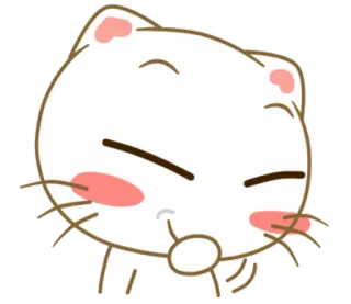 ☺️ chat, mignon, animal, emoji, kawaii, autocollant, dessin animé telegram sticker