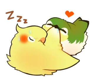 💤 Hug ôm, dễ thương, động vật, chim, cáo, kawaii telegram sticker