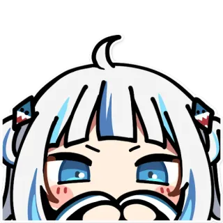 👀 Gawr Gura anime, shark, vtuber, cute, gura telegram sticker