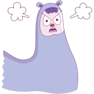 😤 enojado, dibujos animados, personaje, frustrado, molesto telegram sticker