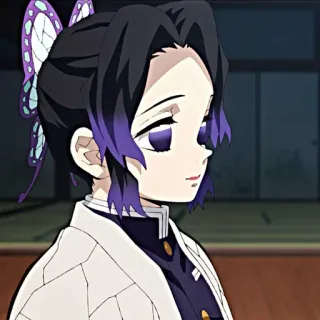 😕 Shinobu Kocho Demon Slayer 애니메이션, 캐릭터, 코쵸우 시노부, 귀멸의 칼날 telegram sticker