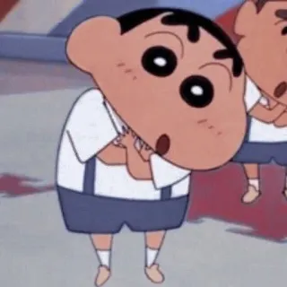 🍠 Shin-chan Crayon Shin-chan Kartun, Anime, Crayon Shin-chan, Shin-chan, Seragam sekolah telegram sticker