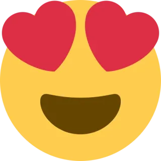 😍 emoji, love, heart eyes, smiley face telegram sticker