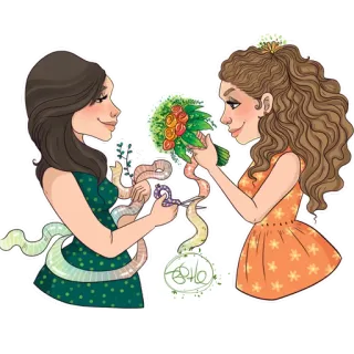 Boho telegram stickers