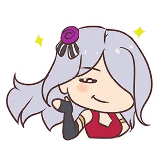 😚 Desenho animado, Personagem, Menina, Adesivo, Fofo, Beijo telegram sticker