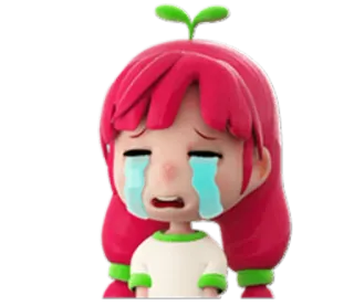 😭 pleurer, triste, dessin animé, contrarié, larmes, enfant whatsapp sticker