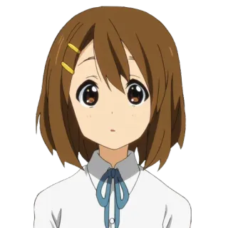 😮 Yui Hirasawa K-On! Anime, Ragazza, Carina, K-On!, Yui Hirasawa whatsapp sticker