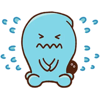 😓 blue, sad, crying, cartoon, sticker telegram sticker