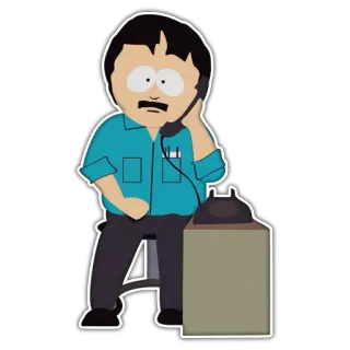 📞 Randy Marsh South Park dessin animé, randy, marsh, téléphone, south park telegram sticker