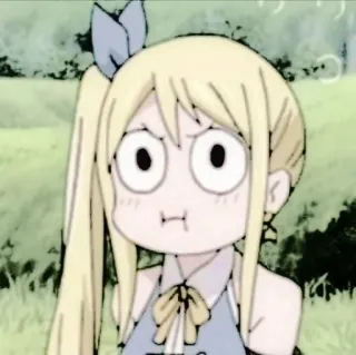 🎏 Lucy Heartfilia Fairy Tail Anime, Dibujos animados, Manga, Fairy Tail, Lucy Heartfilia, Rubia, Divertido, Expresión whatsapp sticker