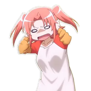 😫 Animé, En colère, Dessin animé, Personnage, Illustration telegram sticker