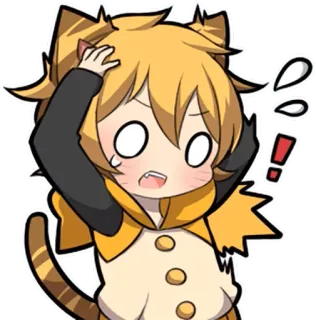 😱 anime, manga, kawaii, cute, surprised, cartoon, character, confused whatsapp sticker