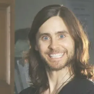 😁 Jared Leto diễn viên, người nổi tiếng, đàn ông, chân dung, nụ cười telegram sticker