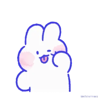 🥰 coniglio, carino, animale, cartone animato telegram sticker