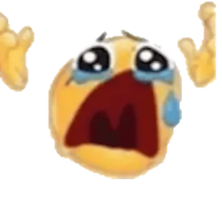 😭 ร้องไห้, อีโมจิ, เศร้า, ความทุกข์, น้ำตา telegram sticker
