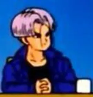 🤔 Trunks Dragon Ball Z anime, character, sitting, trunks, dragon ball z telegram sticker