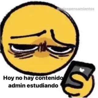 😔 Hoy no hay contenido admin estudiando Admin, Études, Émoji, Ennui, Études telegram sticker