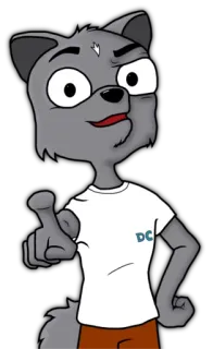 👈 DC Tier, Cartoon, Figur, Hund, Wolf telegram sticker