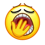 🥱 Emoji, Bostezo, Somnoliento, Cansado, Aburrido telegram sticker