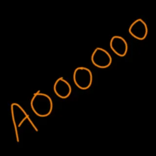 🤌 Aooooooo 레터링, 손글씨, 텍스트, Aooooooo telegram sticker