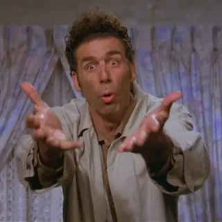 🙌 Kramer Seinfeld Kramer, Seinfeld, comedia, divertido, personaje telegram sticker