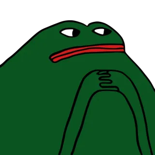 🫤 Pepe the Frog 佩佩蛙, 青蛙, 表情包, 网络迷因, 得意 whatsapp sticker