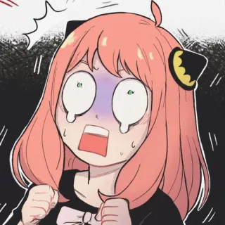 ➖ Anya Forger Spy × Family anime, spy x family, anya, shocked, cartoon telegram sticker