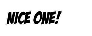 🚫 NICE ONE! sympa, bien, phrase, un telegram sticker
