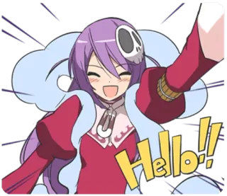 😀 Hello!! Animé, Salutation, Bonjour, Dessin animé telegram sticker