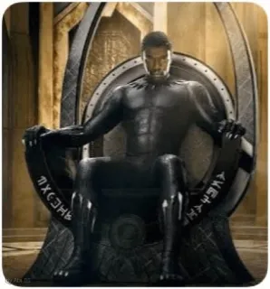 👑 Black Panther マーベル, スーパーヒーロー, ブラックパンサー, ワカンダ, チャドウィック・ボーズマン, 王 telegram sticker