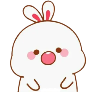 🍼 coelho, fofo, desenho animado, animal, kawaii telegram sticker