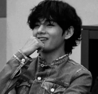 ⛓ V K-pop, singer, idol, Korean, celebrity, person, smiling telegram sticker