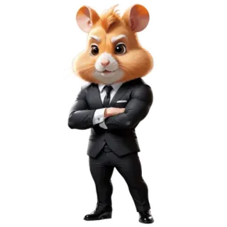 🐹 hamster, suit, business, animal, cartoon, character telegram sticker