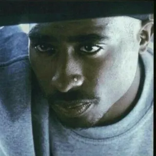 😐 Tupac Shakur rappeur, musicien, acteur, portrait, 2Pac whatsapp sticker