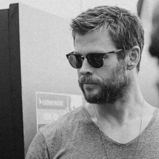 🗞 homme, lunettes de soleil, barbe, portrait, acteur telegram sticker