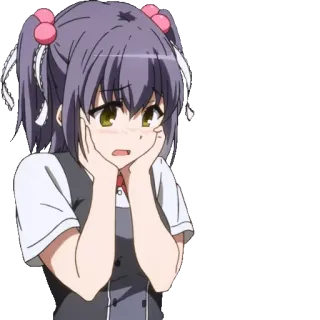😳 Anime, Garota, Personagem, Fofo, Ruborizar, Desenho animado telegram sticker