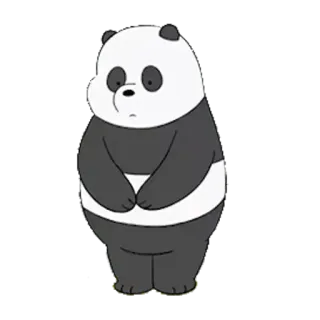 😶 Panda We Bare Bears 漫画, パンダ, クマ, 可愛い, 動物, キャラクター telegram sticker