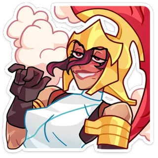 ⭐ cartoon, woman, helmet, fantasy, character, sticker telegram sticker
