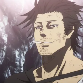 ☘️ Yami Sukehiro Black Clover Anime, Manga, Yami, Black Clover, Personnage, Fumeur telegram sticker