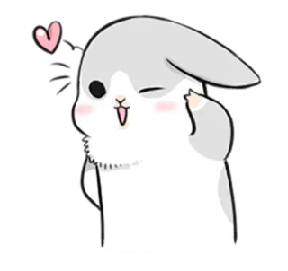 😊 conejo, mono, kawaii, animal, pegatina, dibujo animado telegram sticker