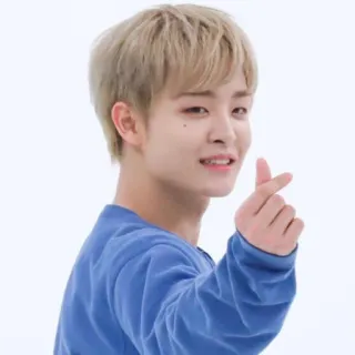 ❤️ kpop, asiatico, idol, cuore con le dita, carino, ragazzo, ritratto whatsapp sticker