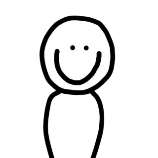 🙂 Sonriente, Dibujos animados, Simple, Lindo, Minimalista, Feliz telegram sticker