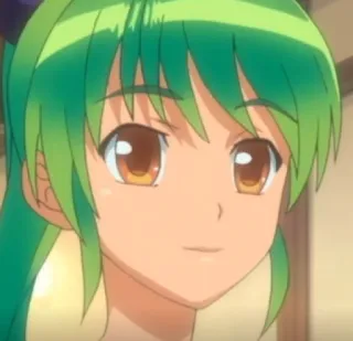 🙂 Anime, Ragazza, Capelli verdi, Carina, Manga telegram sticker