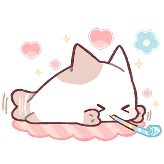 🥳 cat, cute, party, animal, celebration, happy telegram sticker