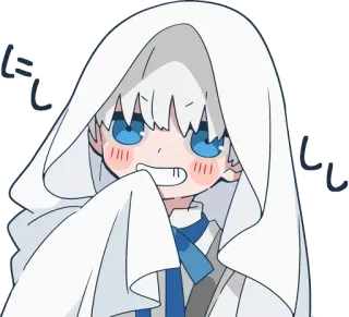 😁 に し し Anime, Fantasma, Lindo, Kawaii, Divertido, Hoja whatsapp sticker