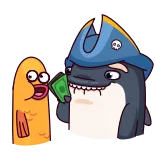 🤛 cartoon, fish, money, character telegram sticker