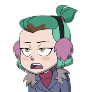 😒 Amity Blight The Owl House อามิตี้ ไบร์ท, การ์ตูน, บ้านนกฮูก, น่ารัก, แอนิเมชั่น, รายการทีวี telegram sticker